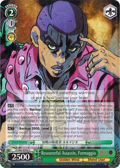 Resourceful Assassin Formaggio JJ/S66-E038 U JoJo's Bizarre Adventure: Golden Wind Card