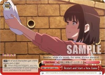 Restart and Start a New Game SHS/W71-E080 CC Saekano How to Raise a Boring Girlfriend. flat Card