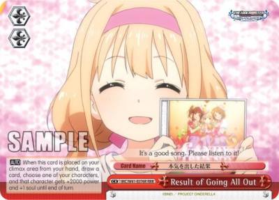 Result of Going All Out RRR IMC/W41-E076R RRR The iDOLM@STER Cinderella Girls Card
