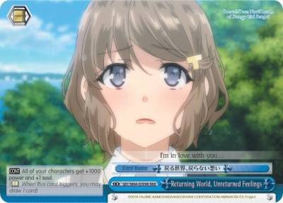 Returning World Unreturned Feelings RRR SBY/W64-E099R RRR Rascal Does Not Dream of Bunny Girl Senpai Card