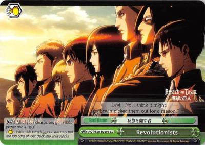Revolutionists B AOT/S50-E049b CC Attack on Titan Vol. 2 Card