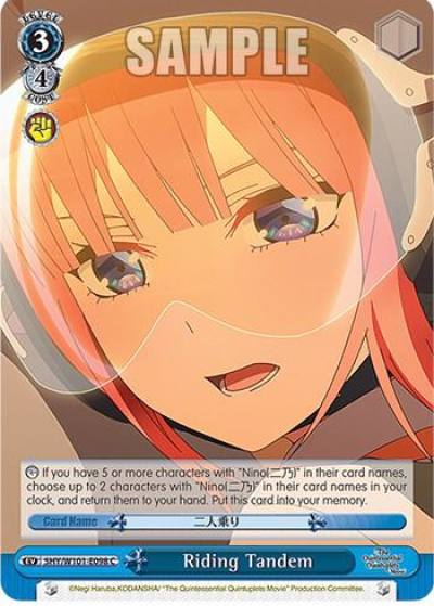 Riding Tandem 5HY/W101-E098 C The Quintessential Quintuplets Movie Card