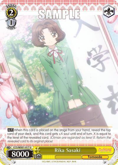 Rika Sasaki CCS/WX01-017 U Cardcaptor Sakura: Clear Card Card