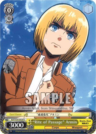 Rite of Passage Armin AOT/S35-E020 C Attack on Titan Card