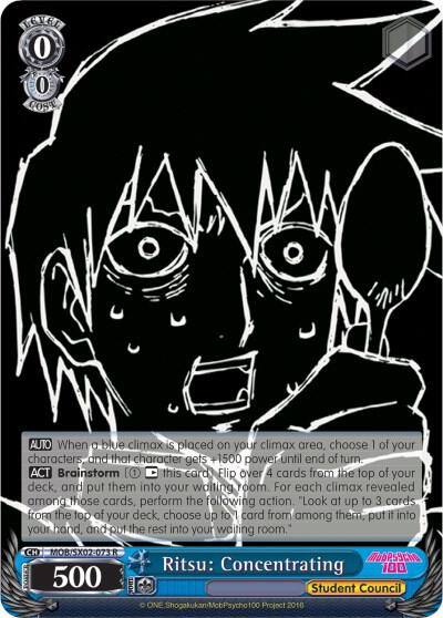 Ritsu Concentrating MOB/SX02-073 R Mob Psycho 100 Card
