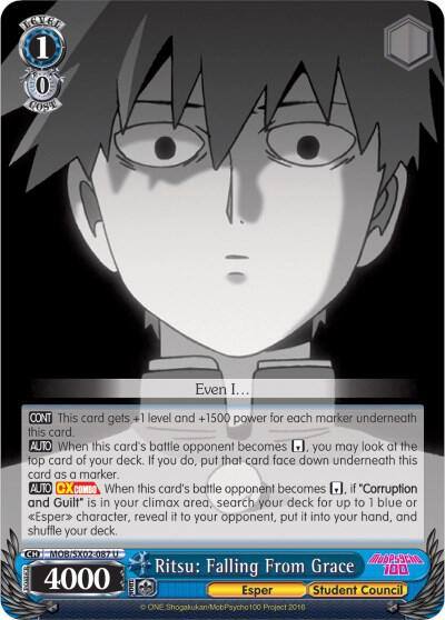 Ritsu Falling From Grace MOB/SX02-087 U Mob Psycho 100 Card