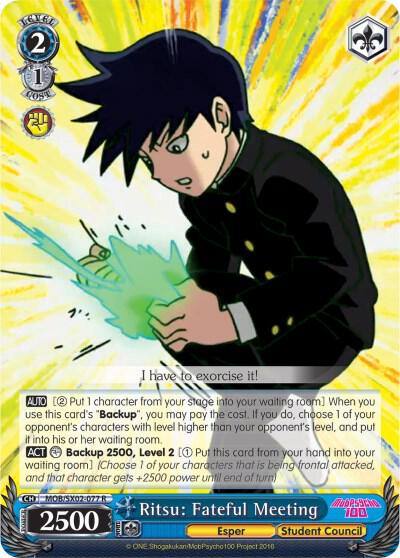 Ritsu Fateful Meeting MOB/SX02-077 R Mob Psycho 100 Card