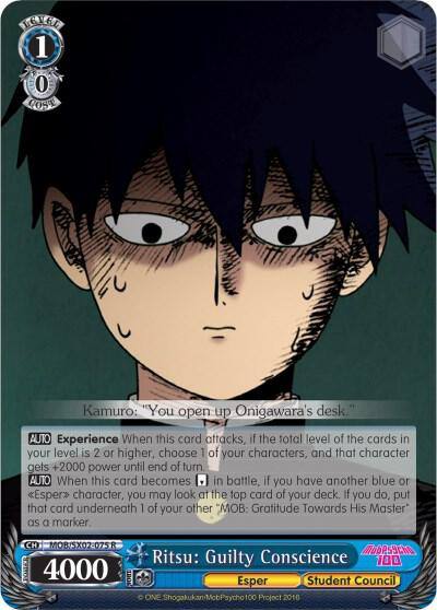 Ritsu Guilty Conscience MOB/SX02-075 R Mob Psycho 100 Card