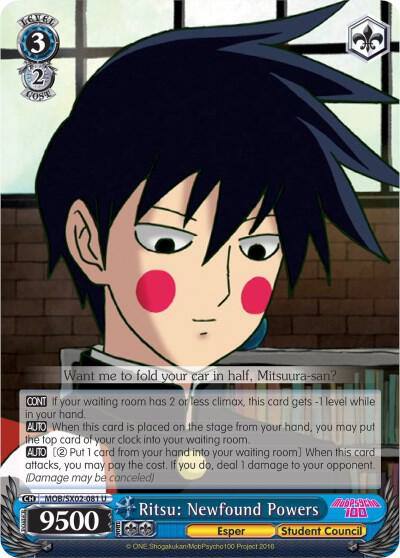 Ritsu Newfound Powers MOB/SX02-081 U Mob Psycho 100 Card