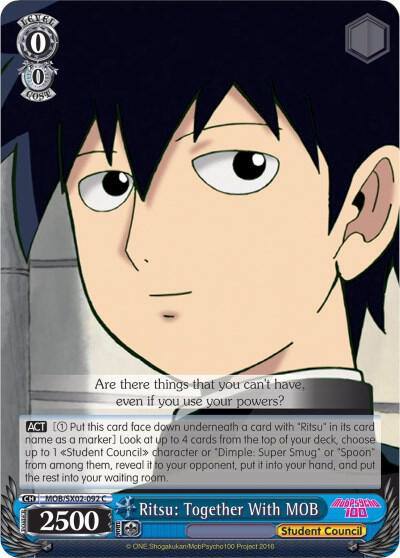 Ritsu Together with MOB MOB/SX02-092 C Mob Psycho 100 Card