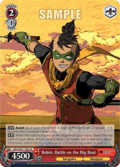 Robin Battle on the Big Boat BNJ/SX01-T06 TD Batman Ninja Card