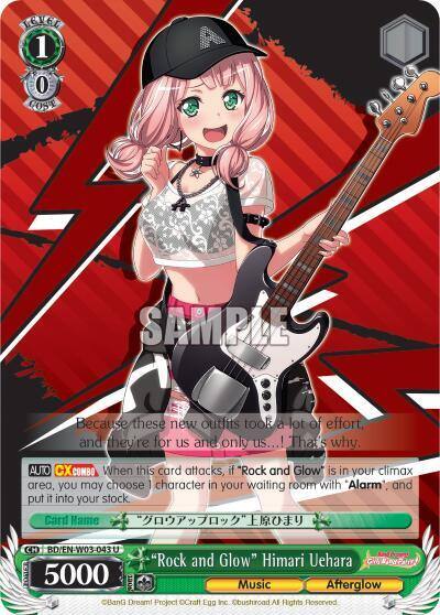 Rock and Glow Himari Uehara BD/EN-W03-043 U BanG Dream! Girls Band Party! MULTI LIVE Card