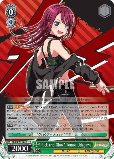 Rock and Glow Tomoe Udagawa HR BD/EN-W03-040H HR BanG Dream! Girls Band Party! MULTI LIVE Card