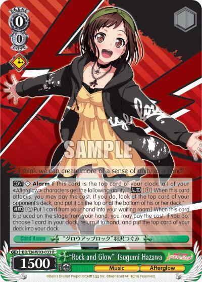Rock and Glow Tsugumi Hazawa BD/EN-W03-033 R BanG Dream! Girls Band Party! MULTI LIVE Card