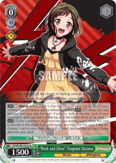 Rock and Glow Tsugumi Hazawa SR BD/EN-W03-033S SR BanG Dream! Girls Band Party! MULTI LIVE Card