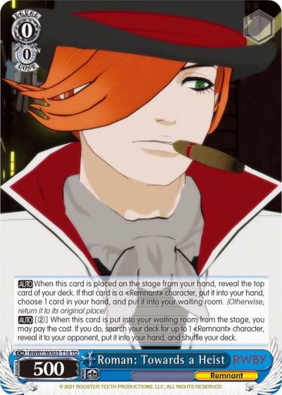 Roman Towards a Heist RWBY/WX03-T16 TD RWBY Card