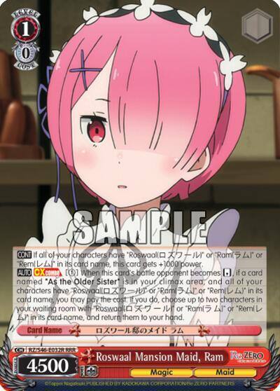 Roswaal Mansion Maid Ram RRR RZ/S46-E032R RRR Re:ZERO Card