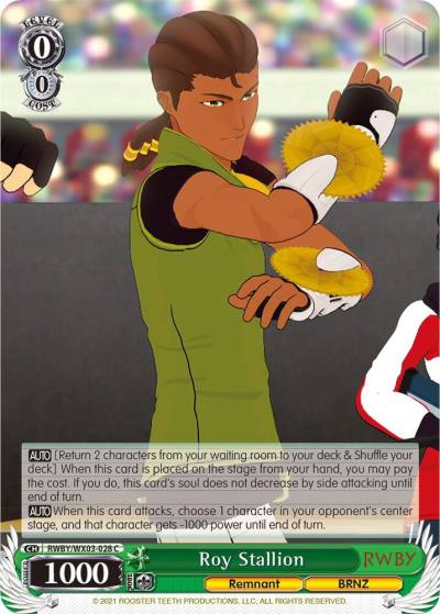 Roy Stallion RWBY/WX03-028 C RWBY Card
