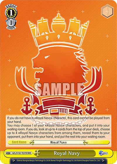 Royal Navy RRR AZL/S102-TE37R RRR Azur Lane Card