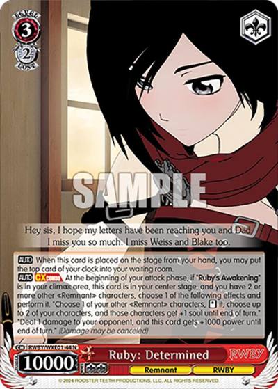 Ruby Determined RWBY/WXE01-44 N RWBY Premium Booster Card