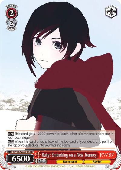 Ruby Embarking on a New Journey RWBY/WX03-052 R RWBY Card