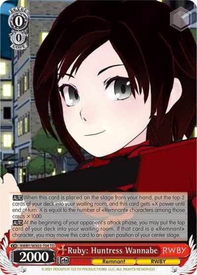 Ruby Huntress Wannabe RWBY/WX03-T04 TD RWBY Card