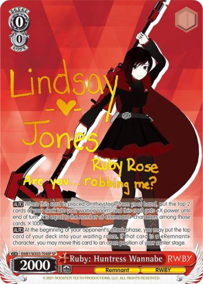 Ruby Huntress Wannabe SP RWBY/WX03-T04SP SP RWBY Card