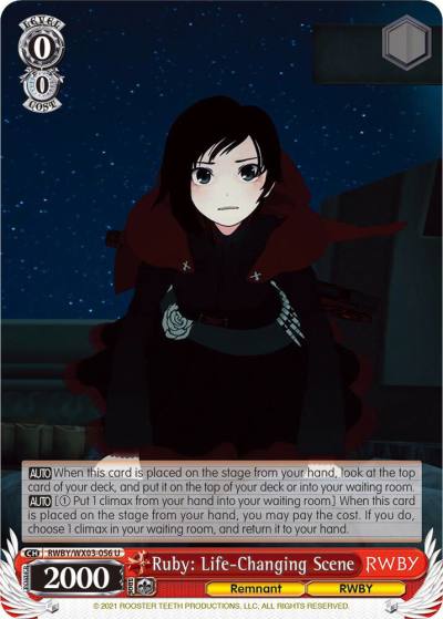 Ruby Life Changing Scene RWBY/WX03-056 U RWBY Card