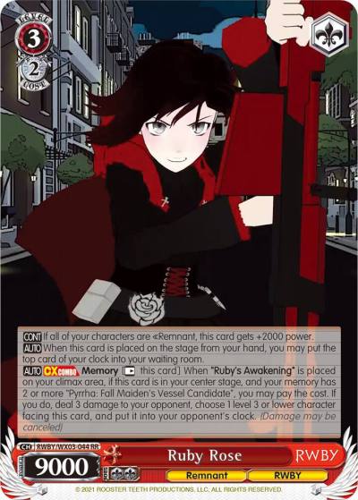 Ruby Rose RWBY/WX03-044 RR RWBY Card