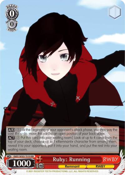 Ruby Running RRR RWBY/WX03-T01R RRR RWBY Card