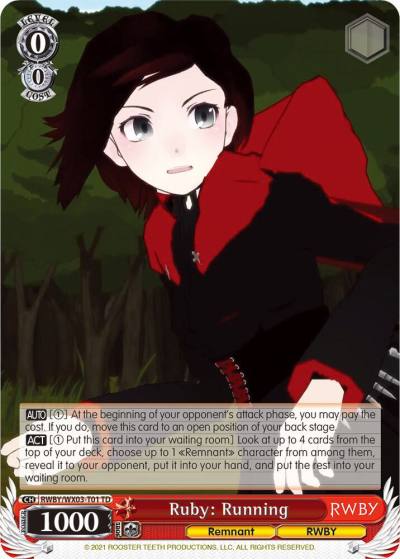 Ruby Running RWBY/WX03-T01 TD RWBY Card