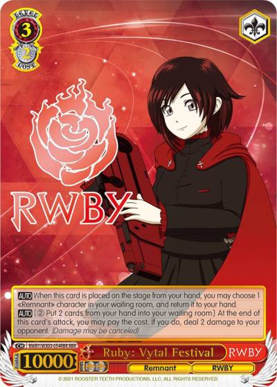 Ruby Vytal Festival RBR RWBY/WX03-054RBR RBR RWBY Card