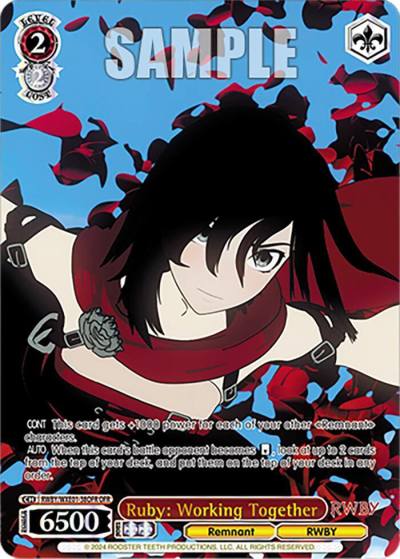 Ruby Working Together OFR RWBY/WXE01-38OFR OFR RWBY Premium Booster Card