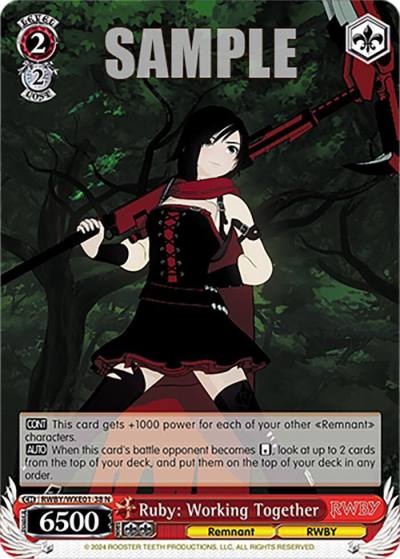 Ruby Working Together RWBY/WXE01-38 N RWBY Premium Booster Card