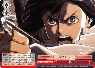 Run B AOT/S50-E084b CC Attack on Titan Vol. 2 Card