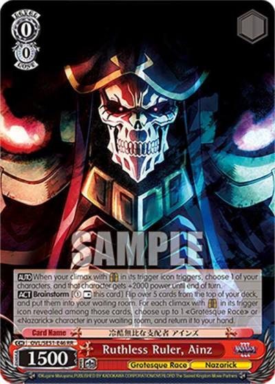 Ruthless Ruler Ainz OVL/SE51-E46 RR Nazarick: Tomb of the Undead Vol.3 Extra Booster Card