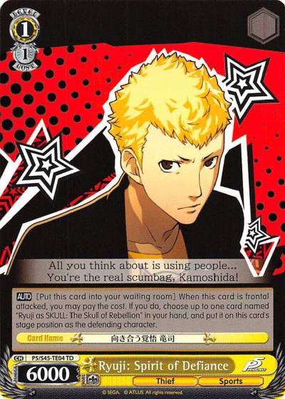 Ryuji Spirit of Defiance P5/S45-TE04 TD Persona 5 Card