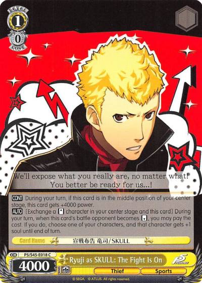 Ryuji as SKULL The Fight Is On P5/S45-E018 C Persona 5 Card