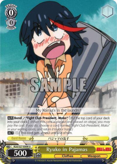 Ryuko in Pajamas KLK/S27-E008 U KILL la KILL Card
