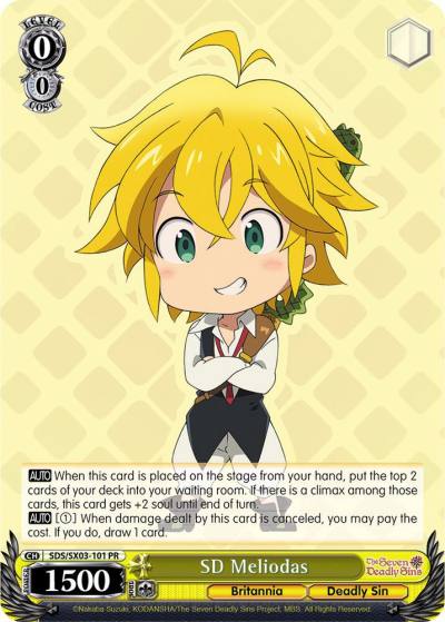 SD Meliodas SDS/SX03-101 PR The Seven Deadly Sins Card