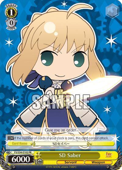 SD Saber FS/S34-E102 PR Fate/stay night [Unlimited Blade Works] Card