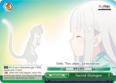 Sacred Dialogue Parallel Foil RZ/SE35-E39 U Re:ZERO: The Frozen Bond Card