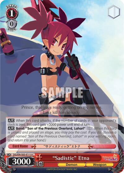 Sadistic Etna DG/EN-S03-E115 C Disgaea Card
