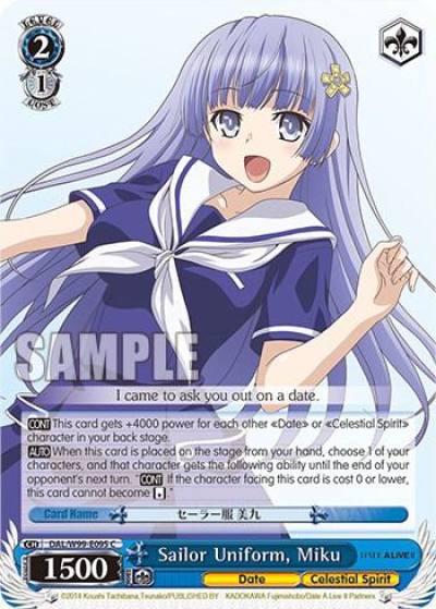 Sailor Uniform Miku DAL/W99-E095 C Date A Live Vol.2 Card