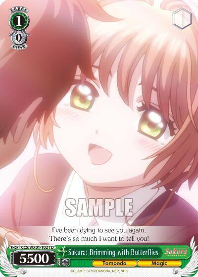 Sakura Brimming with Butterflies CCS/WX01-T02 TD Cardcaptor Sakura: Clear Card Card