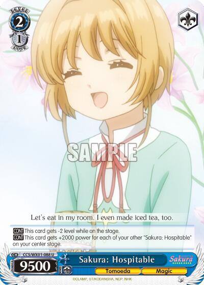 Sakura Hospitable CCS/WX01-088 U Cardcaptor Sakura: Clear Card Card