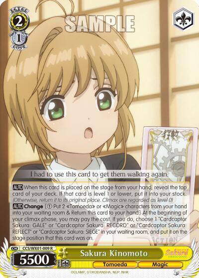 Sakura Kinomoto CCS/WX01-009 R Cardcaptor Sakura: Clear Card Card