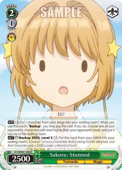 Sakura Stunned CCS/WX01-036 R Cardcaptor Sakura: Clear Card Card