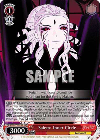 Salem Inner Circle RWBY/WXE01-33 N RWBY Premium Booster Card