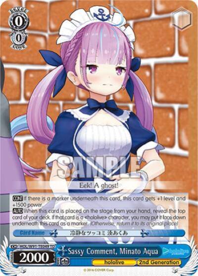 Sassy Comment Minato Aqua HOL/W91-TE049 TD hololive production Card